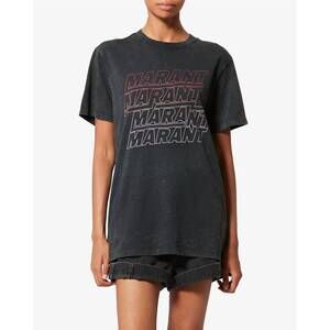 NEW ISABEL MARANT zoeline short sleeve t-shirt in offblack